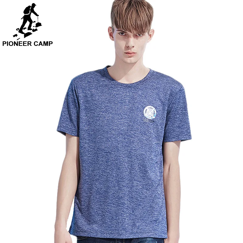 

Pioneer camp new short sleeve t shirt men quick drying brand clothing tiger print quality male tshirt ADT801077