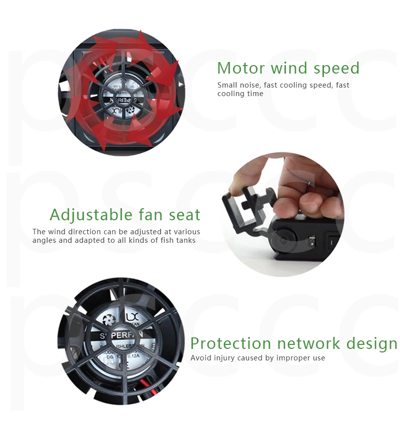 Low Power Consumption Chillers DC12V Cooling Fans Fish tank Marine Ponds Temperature controller 110-230V w/ 360 Rotating Mounter