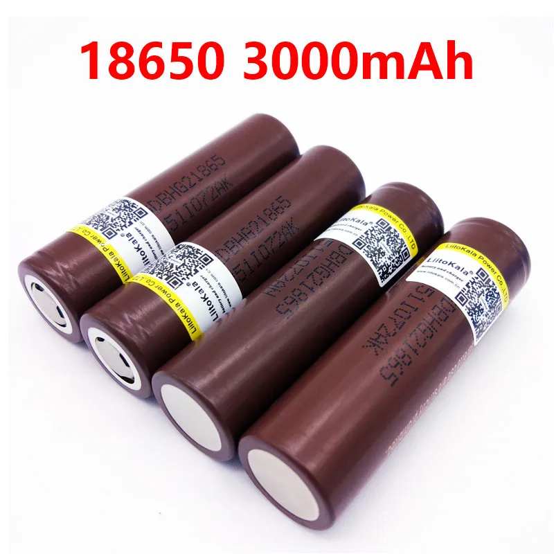 Новая LiitoKala HG2 18650 батарея 3.7V3000 mAh, 18650 30A аккумуляторная батарея