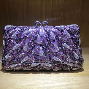 

Women green purple Crystal Handbags Purse Bridal Wedding Party Day Clutches cocktail Prom banquet evening bags clutch purse red