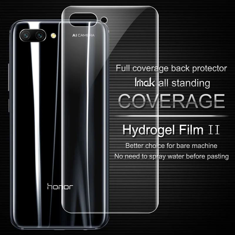 

Imak Anti Glare Hydrogel Film 2th Gen for HUAWEI Honor 10 3D Full Cover for HUAWEI Honor 10 Back Screen Protector No Wipping