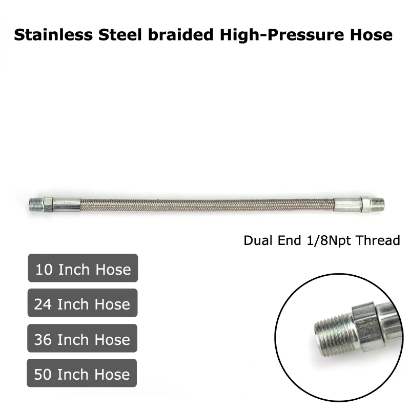 Stainless Steel Braided Hose Line 10 INCH