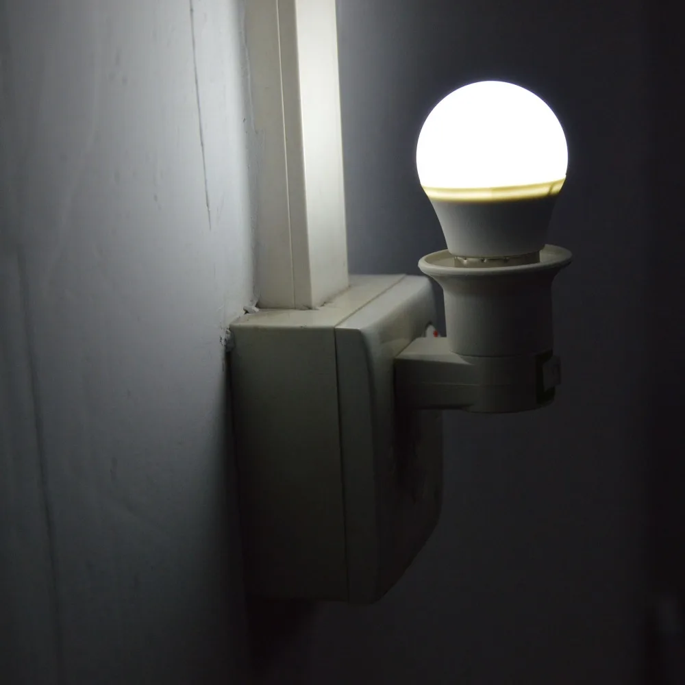 ВКЛ/ВЫКЛ E27 светодиодный светильник базовый держатель с Европой лампы E27 гнездо 5 Вт светодиодный ночной Светильник