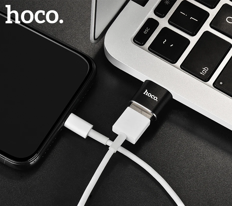 HOCO USB конвертер адаптер OTG Micro к type-C, Micro к Lightning, USB к type-C, type-C к USB адаптеры для телефона планшета