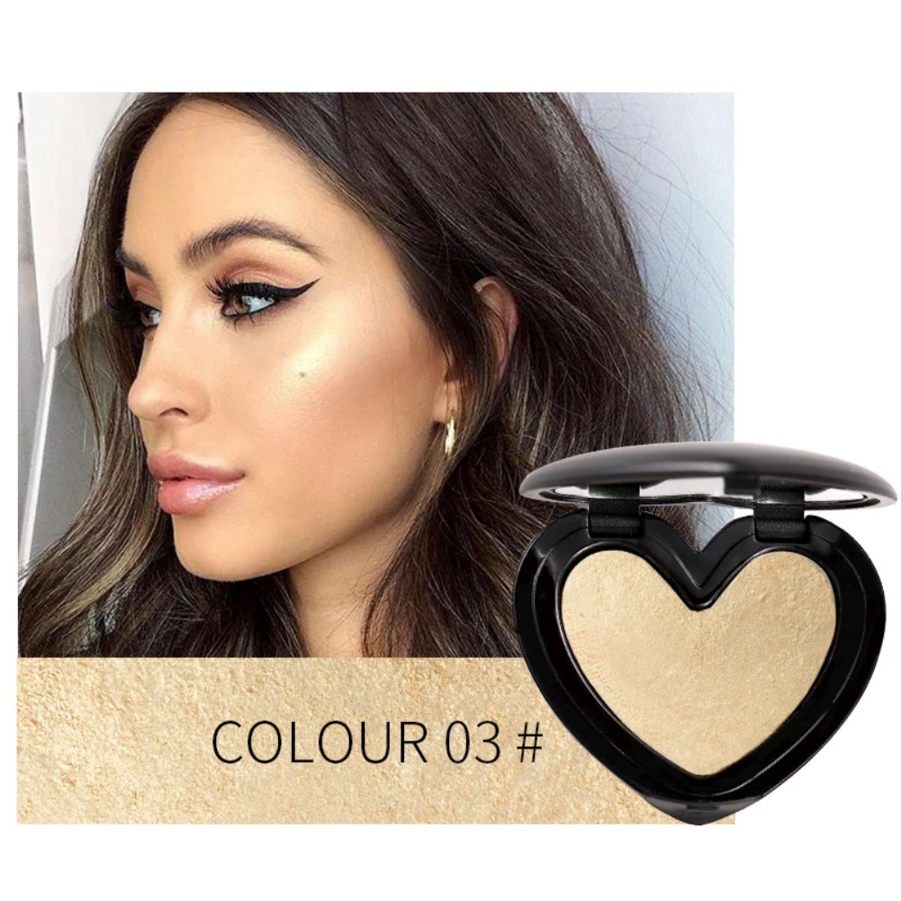 

Makeup Shimmer Highlighter Face Cosmetics Pressed Powder Highlight Palette Brighten Skin Contouring Iluminador Maquiagem TSLM2