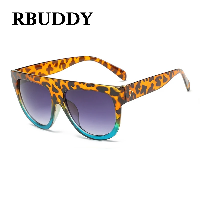 RBUDDY женские солнцезащитные очки lunette soleil femme с плоским верхом классические Супер брендовые Дизайнерские Большие женские CL оттенки солнцезащитные очки - Цвет линз: R11