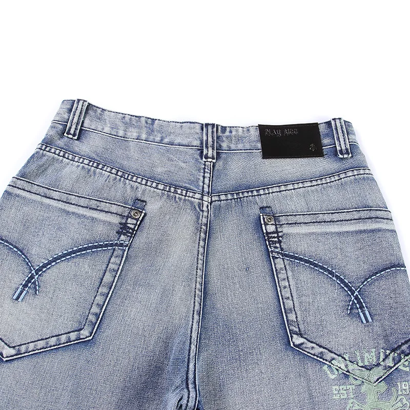 Baggy Jeans Men Denim Pants Loose Streetwear Jeans Hip Hop Casual Solid Color Skateboard Pants for Men Plus Size Trousers S099