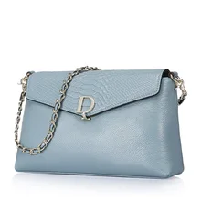 Simple snake pattern Genuine Leather women messenger bags European and American style cover multi-functional women bag