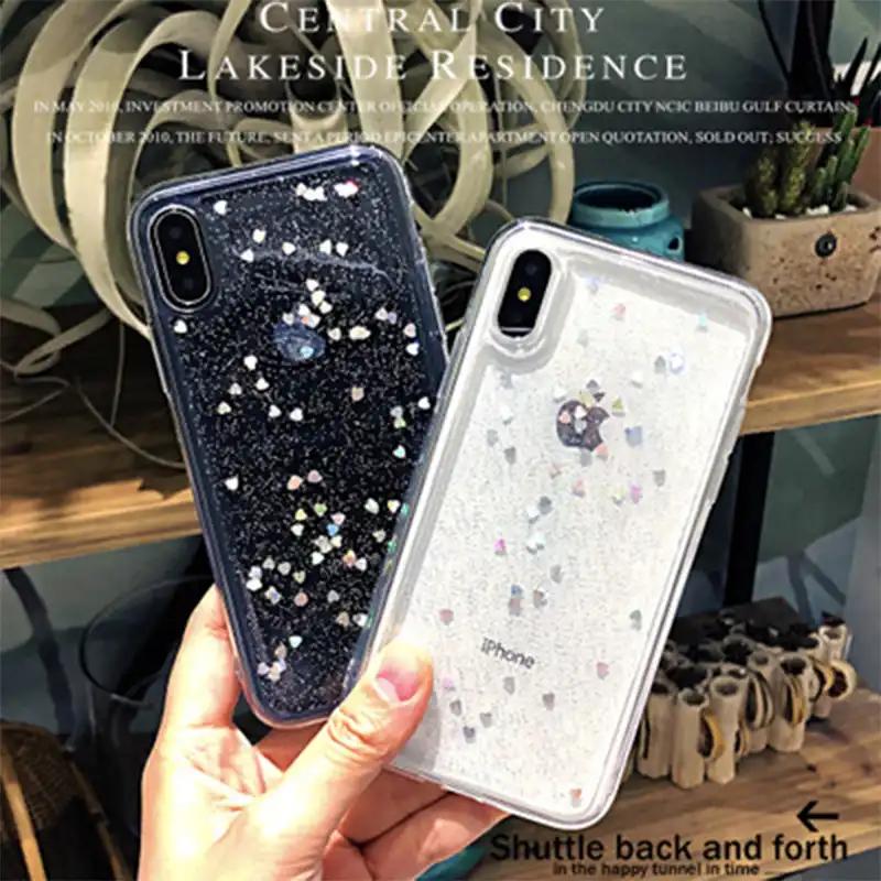 Luxury Silicone Tpu Shine Stars Love Silicone For Iphone X Pattern