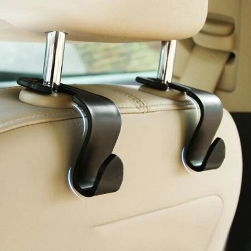 

Car Seat Back Hook with Phone Holder Vehicle Headrest Seat Back Hanger Holder Hook Universal Mount Storage on Auto Accessories