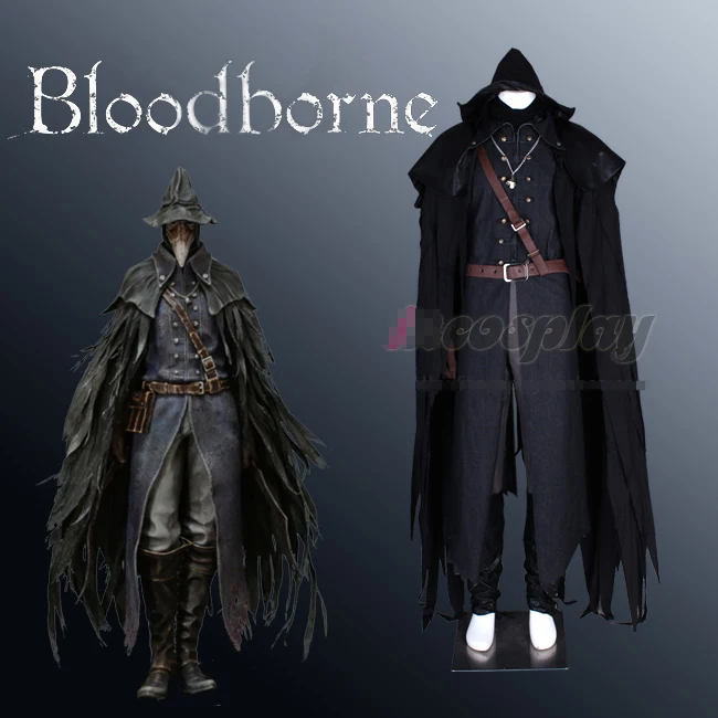 

Anime! Bloodborne The Crow Eileen The Witcher Wild Hunt Gothic Uniform Cosplay Costume Full Set Halloween Outfit Free Shipping