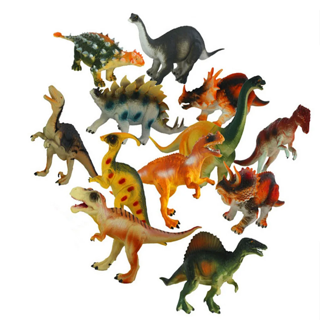 

12pcs Plastic Simulated Dinosaur Model Kids Children Biological Educational Toy Office Ornaments