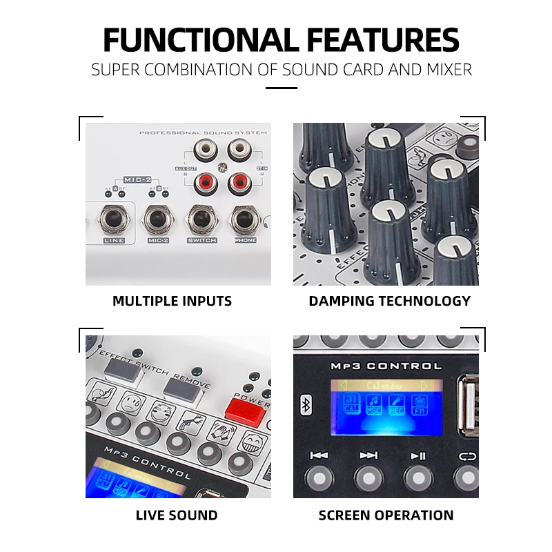 DebraAudio DJ Console Mixer Soundcard with