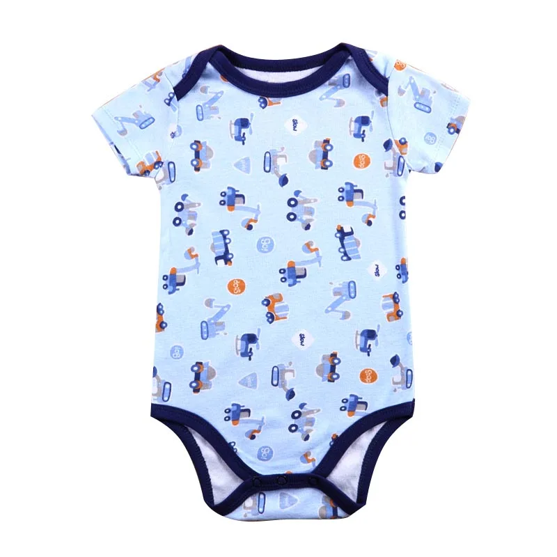 NEW Summer Bodysuit Baby Jumpsuit Clothes Boy Cartoon Infant Newborn Girl Clothing Overall short sleeve - Цвет: Коричневый