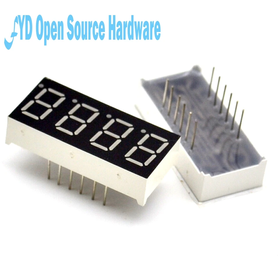 

10pcs 4bit 4 bit Common Anode Positive Digital Tube 0.36" 0.36in. Red LED Display 7 Segment Digit