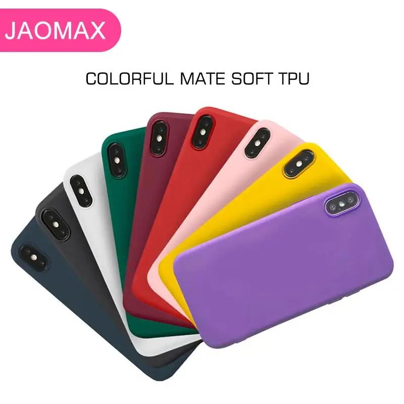 

Jaomax Simple Solid Candy Color Soft TPU Yellow Blue Pink Wine Red Cases Phone Case For iPhone 11 7 6s 8 Plus Xr Xs Max Covers