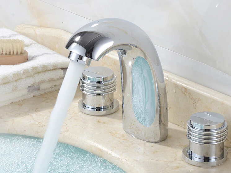 3 piece bathroom sink faucet set