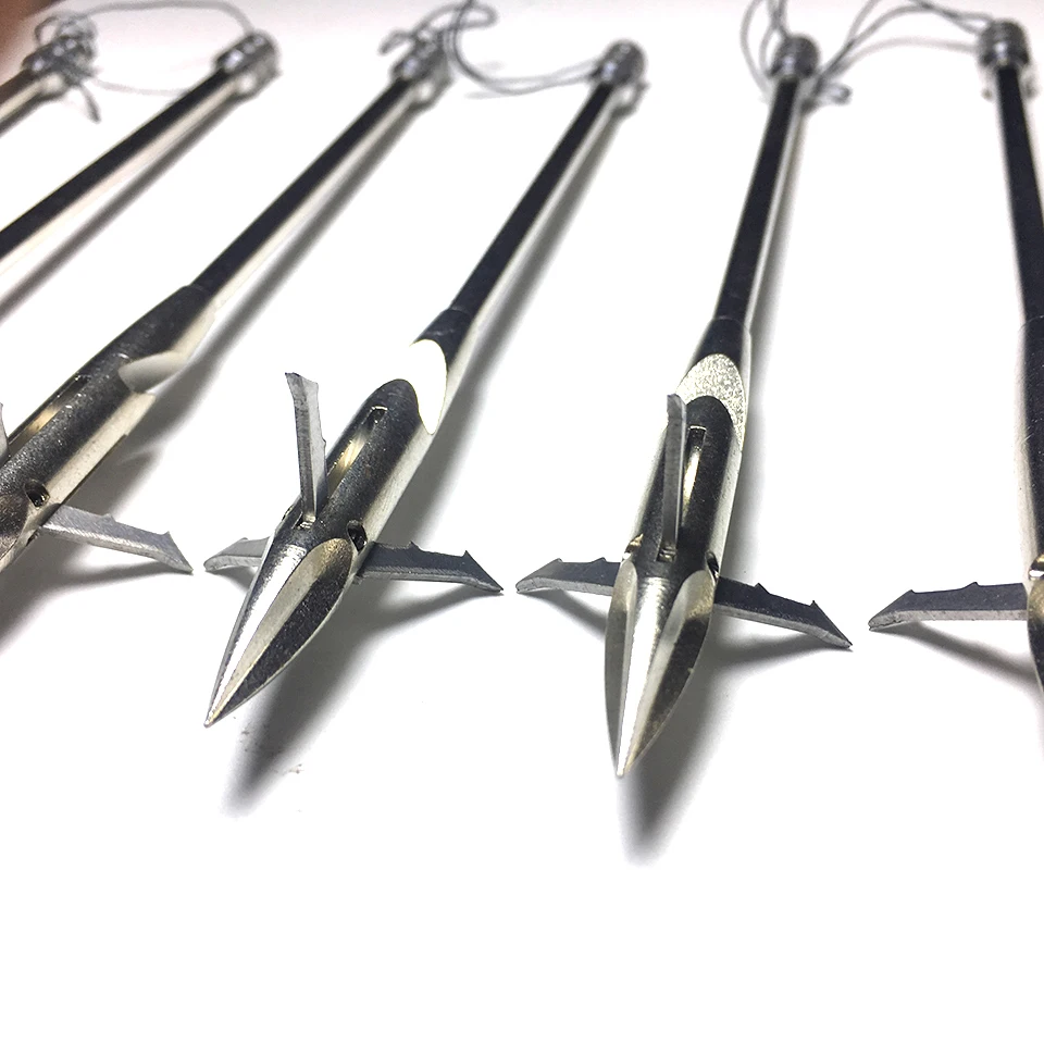 

2019 New Style 16 cm Stainless Steel Bow Fishing Slingshot Arrow Head Broad heads Arrowheads Hunting Tips