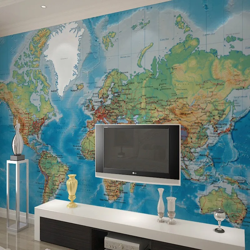 3d-wallpaper-papel-de-paredeEuropean-painting-large-murals-TV-backdrop-wallpaper-world-map-custom-wall-covering