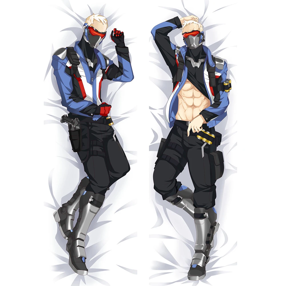 

Over watch Man's character beefcake Sahr Ngaujah Jesse 76 Shimada Hanzo anime dakimakura pillowcase hug pillow case