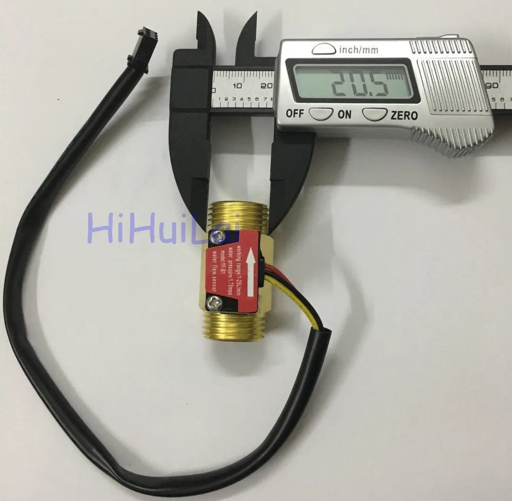 YF-B1 brass copper flow meter Hall sensor (4)