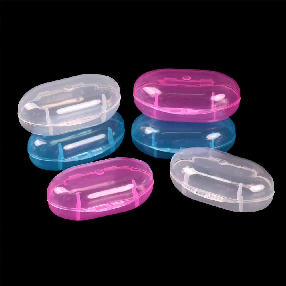 2PCS/set Clear Kids Infant Soft Silicone Finger Toothbrush Teeth Rubber Massager Brush Box