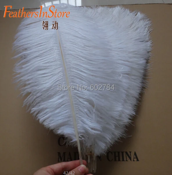 

EMS Free Shipping 50pcs/lot 16-18 inches 40-45cm white ostrich feather ostrich plumes ostrich plumage