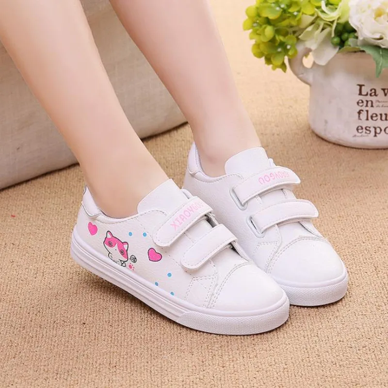 

HaoChengJiaDe Spring Children Sport Shoes Cute Soft Kids Sneakers Girls Single Shoes Girls Flat Running Shoes For Boys School