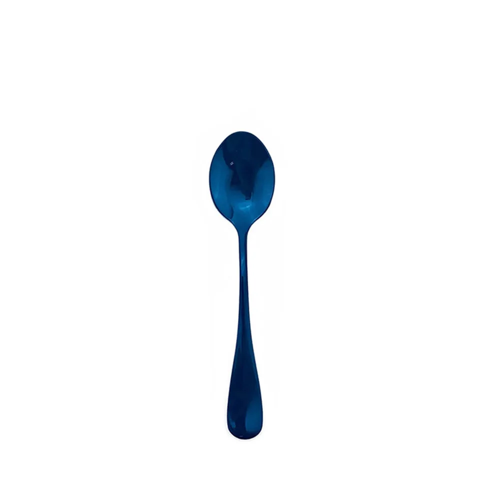 Teaspoon Зеркальный блестящий синий 18/10 металлический набор столовых приборов из нержавеющей стали набор посуды вилка и стейк-нож чайная ложка набор посуды - Цвет: Teaspoon