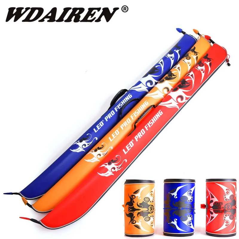 

WDAIREN 125cm Fishing Bags Portable Folding Fishing Rod Carrier EVA Fishing Pole Tools Storage Bag Case Fishing Gear Tackle