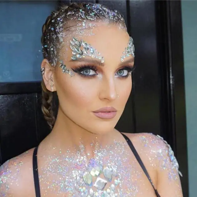 Adhésif Visage gemmes bijoux Tatouage Temporaire Face Bijoux Festival Partie Corps Gems Strass Flash Tatouages Autocollants