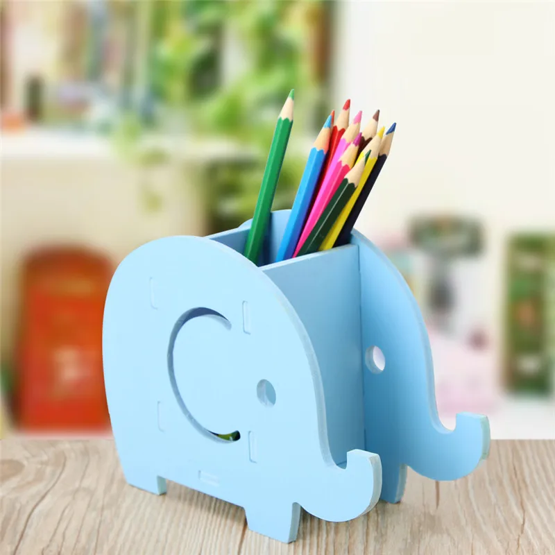 

Elephant DIY Office Desktop Storage Box Pen Phone Rack Holder Container Desktop Sundries Organizer Stationery Storage BT0002