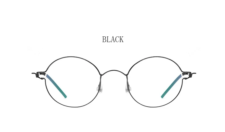 Безвинтовые очки, очки по рецепту, женские, ультралегкие, круглые, для близорукости, оптические очки, оправа для мужчин, высокое качество, титан 28607