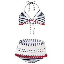 Halter Tie Back High Waist Triangle Two Piece Set Tummy Control Beach Suit for Women High Waist 2 Piece Set Women Short Set Wear burgundy halter design cutout high waist lingerie set