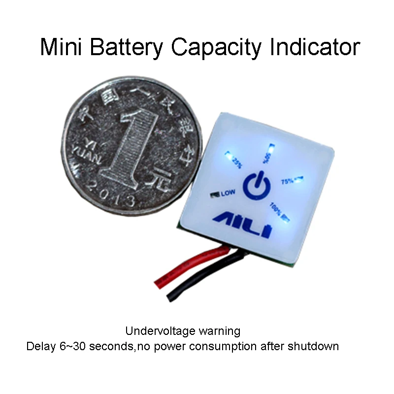 Мини индикатор емкости батареи Дисплей уровня мощности 3S литий-ионный 12,6 в 12 В свинцово-кислотный 4S Lifepo4 с предупреждение о пониженном напряжении DIY Bank