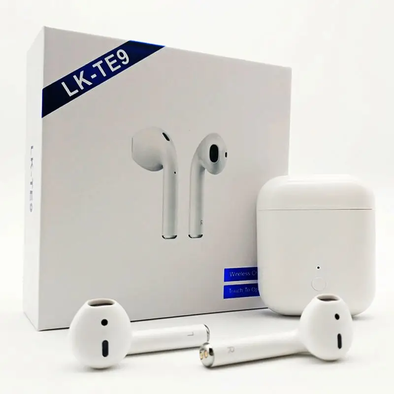 

LK-TE9 wireless Bluetooth 5.0 earheadphone with pop-up window function connection Smart touch headset wireless charging