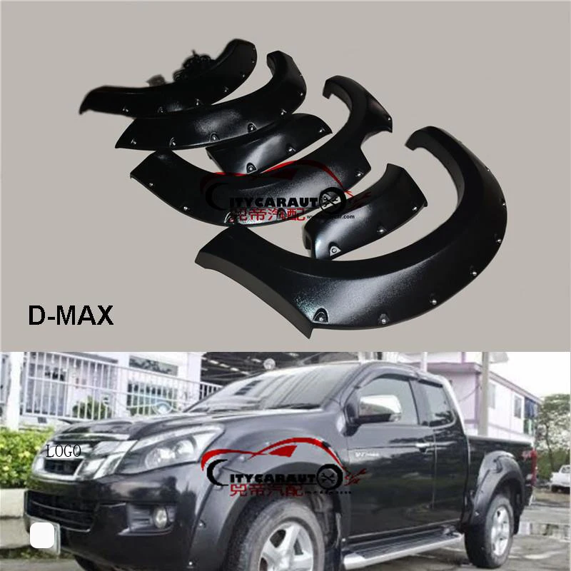 

CITYCARAUTO CAR STYLING MOULDING Fender Flare For DMAX D-MAX Wildtrak Accessories ABS Black Mudguards For D-MAX CAR 2012-2016