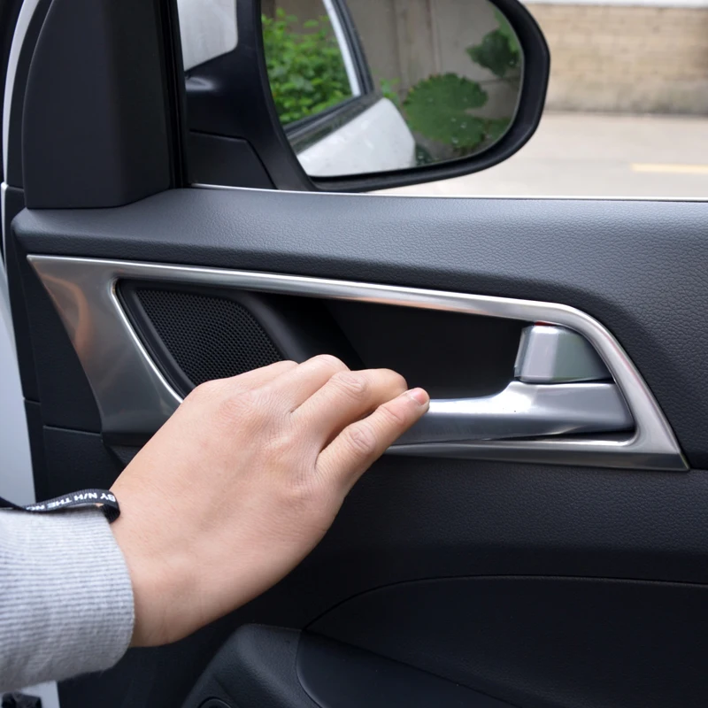 1 Набор, автомобильный дверная ручка окна лифт переключатель Панель рамка отделки салона авто Стикеры для аксессуары Hyundai Tucson