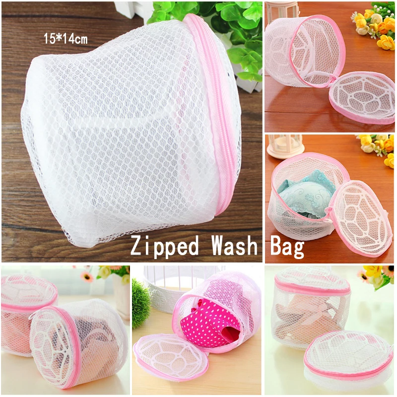 

Zipped Wash Bag Washing Laundry Net Lingerie Mesh Underwear Bra Clothes Organize