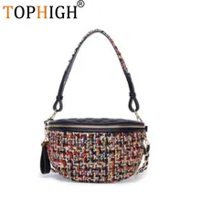 TOPHIGH Высокое качество талии сумка Для женщин Талия пакеты поясная сумка Элитный бренд Мода Высокое качество кармашек сумки J224