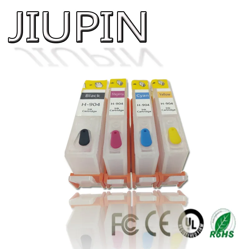 

JIUPIN 4PK For HP904 904XL 904 Full Remanufactured Ink Cartridge Compatible For HP OfficeJet Pro 6960 6970 Impressora Printer