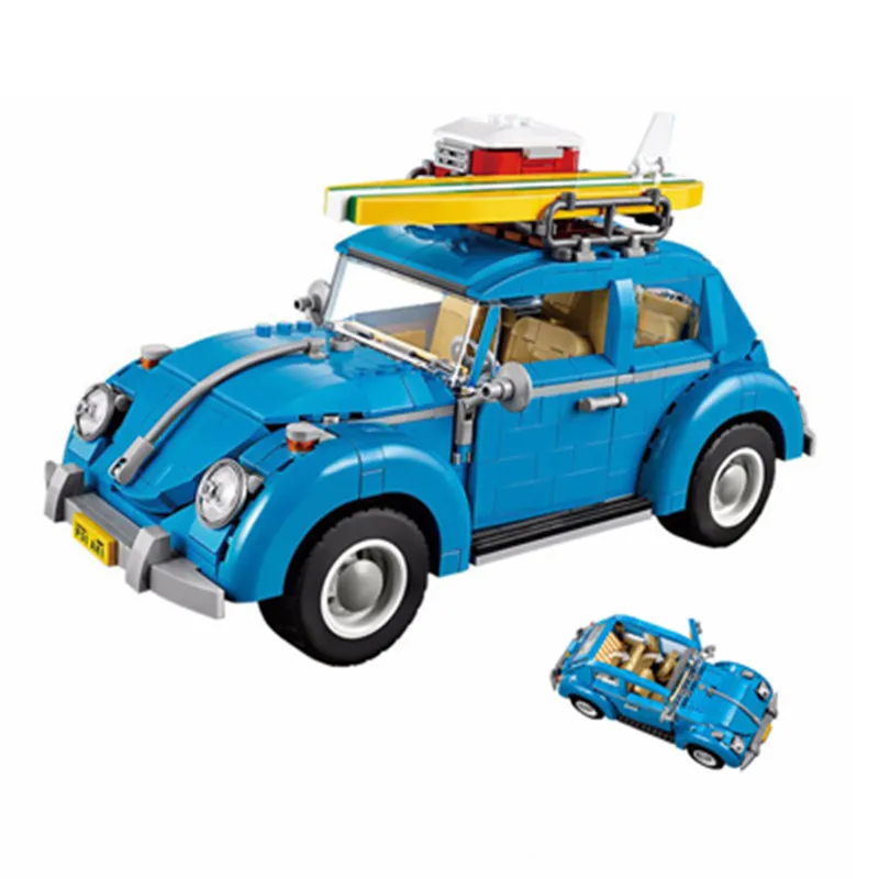 

Diy Beetle Model Blue Car Building Blocks Bricks Set Toys for Children Compatible with Legoingly 10252 for Christmas Gifts