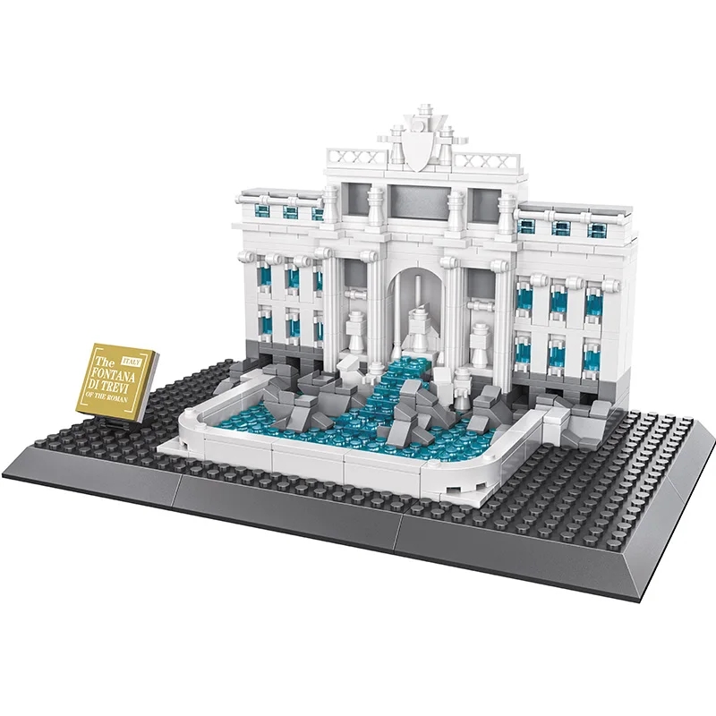 KAZI Wishing Pool Of Rome Architecture Building Block Sets Model 640pcs Collectible Bricks Toys For Children Educational Gifts block-set : image KAZI Wishing Pool Of Rome Architecture Building Block Sets Model 640pcs Collectible Bricks Toys For Children Educational Gifts block-set