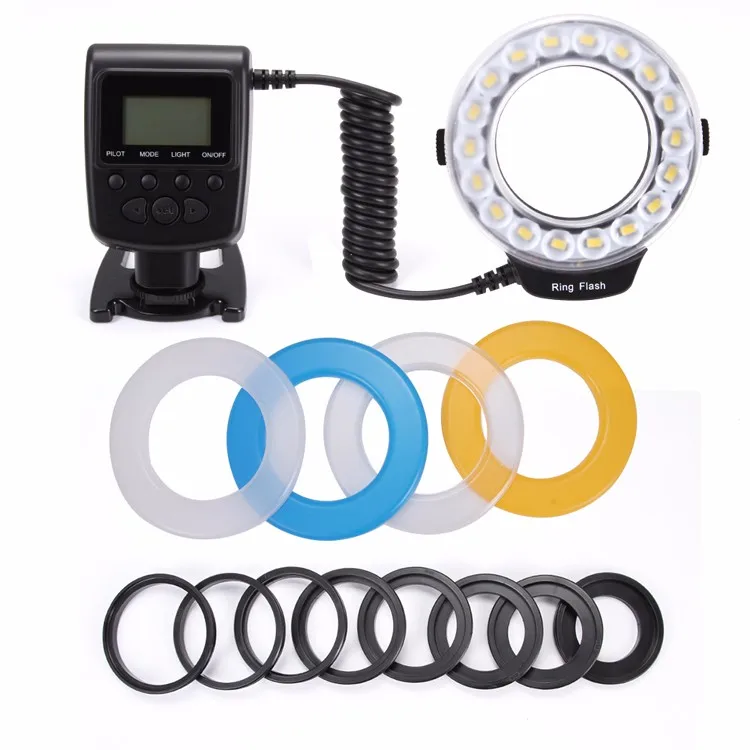 RF 600D 18 LED Macro LED Ring Flash Versatile Lighting Macro Photography Flashes For Canon Nikon 