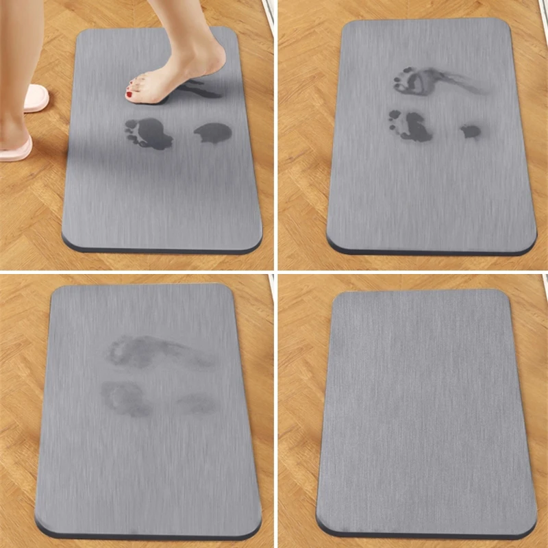 

40 CM X 30 CM Bathroom Mat Natural Diatom Mud Anti-slip Diatom Soil Water-absorbing Quick-drying Bathroom Toilet Door Mat Home