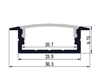 10 шт-1 м длина светодиодный светильник профиль-No деталя. LA-LP20A светодиодный профиль подходит для светодиодный ленты шириной до 20 мм ширина светодиодный полосы
