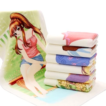 

RUBIHOME Magic Towel Face Polyester Sexy Girl Meet Warm Water Change Color Good Gift for Friend 35x75cm