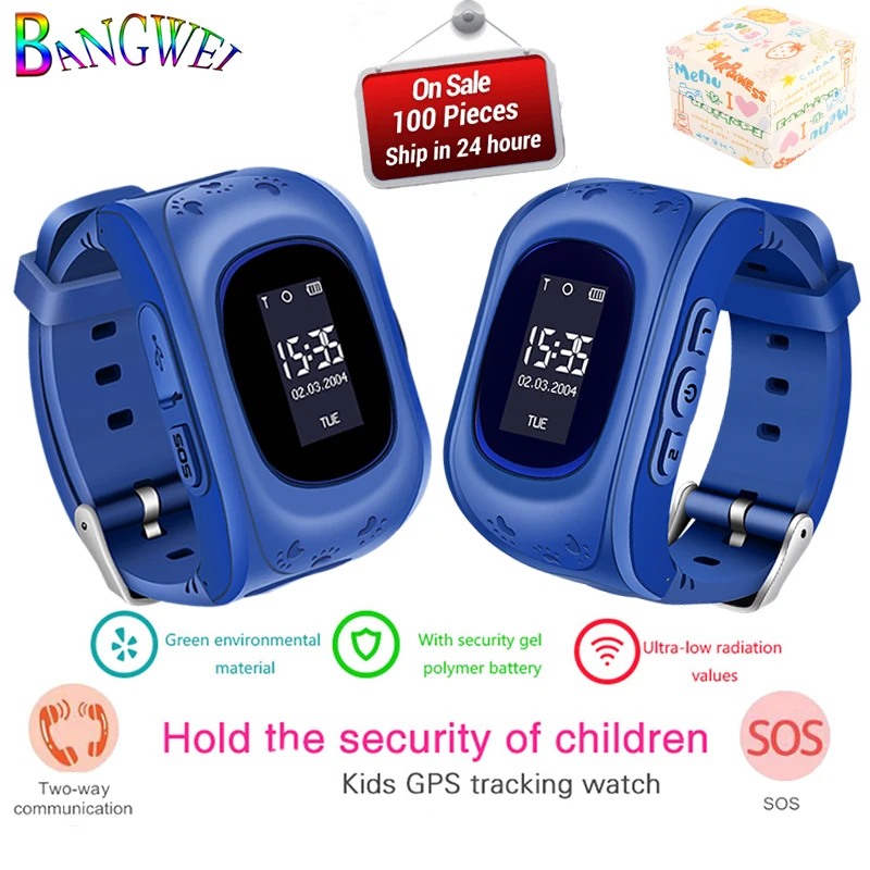 Smart Watch Kid Watch with SIM carda GPS Russian Smartwatch Baby Watch for Children Call Finder Locator Real-time Monitoring+Box