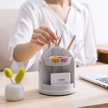 

Coloffice 360-Degree Rotating Multi-Function Pen Holder Desktop Rotating Storage Box Inserts Creative Pen Holder Office Supplies