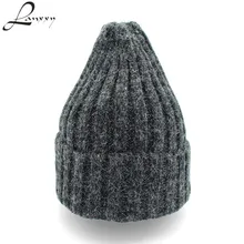 Lanxxy кроличий мех Хлопковые вязаные шапочки шапки для женщин и девочек зимняя шляпа touca Skullies Хип-хоп кепки Gorro